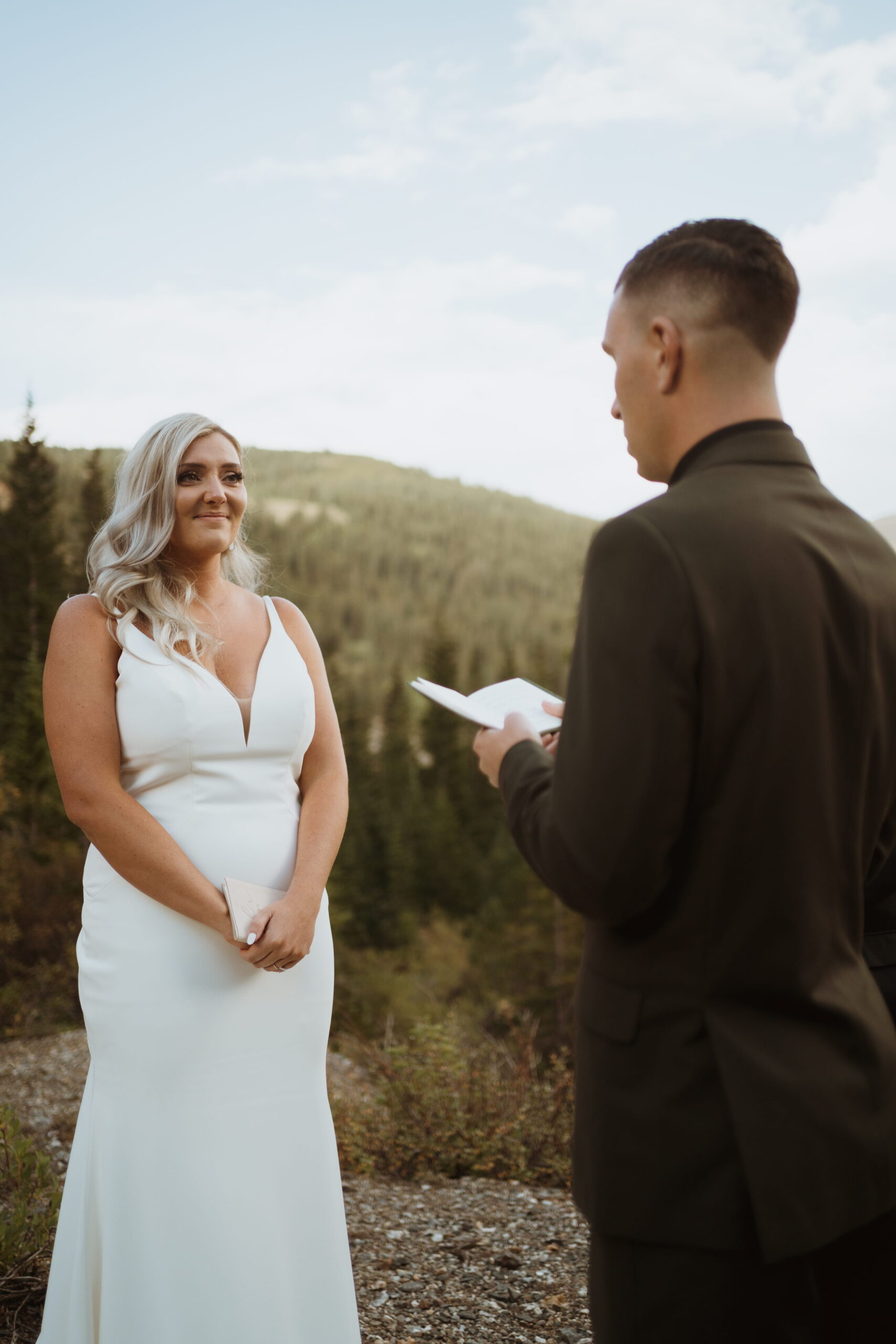 self solemnization after a hiking elopement. adventure wedding and off roading with dinner after the elopement.