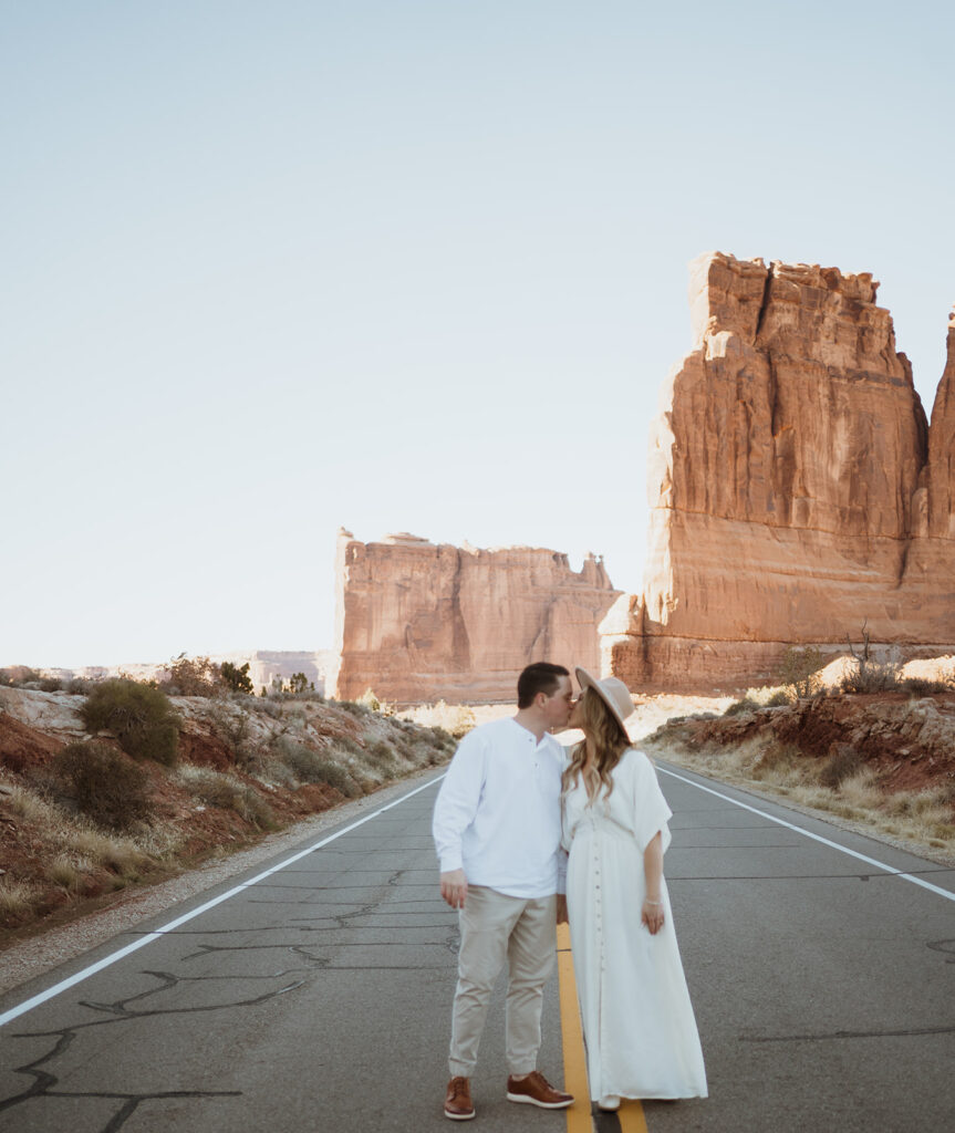 how to plan an elopement in moab and arches national park. adventure weddings by sydney mcrae photo in iconic landscapes around the united states. the best desert elopement inspiration.
