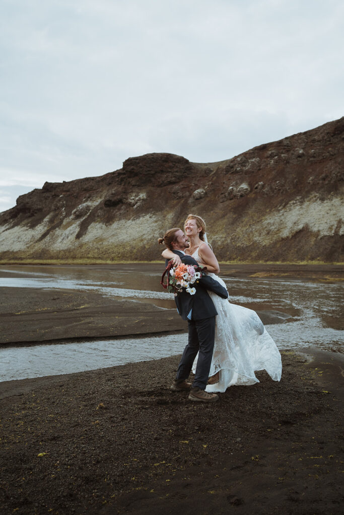 Jess & Rob's romantic elopement in Iceland was filled with Iceland wedding colors and Iceland wedding ideas. Get inspired by iceland wedding ceremony, iceland elopement winter, elopement wedding iceland and mountain wedding dress.